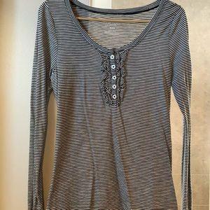 Old navy- long sleeve, striped shirt.